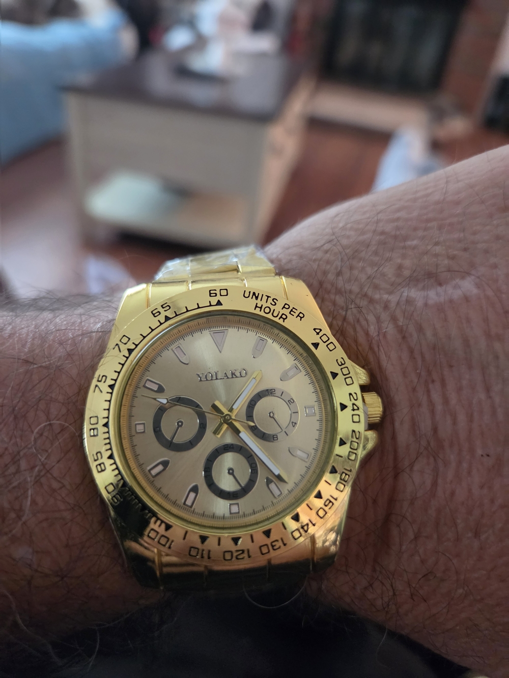 Gold Men's Chronograph Watch